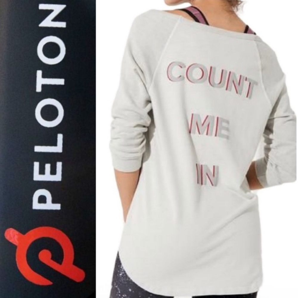 Peloton Count Me In Ragalan Pullover Sweatshirt